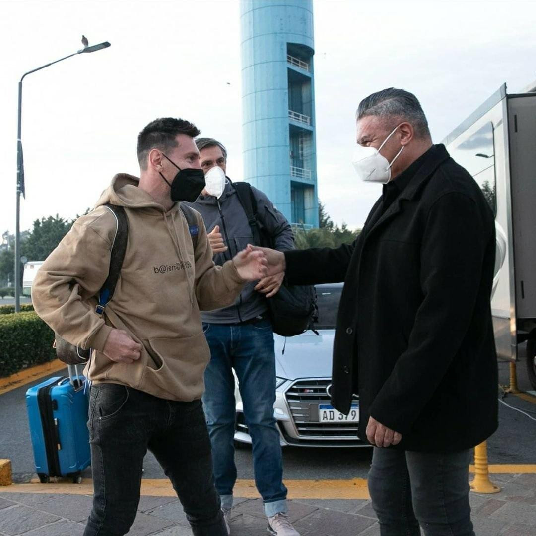 Messi en Argentino en el predio de la AFA