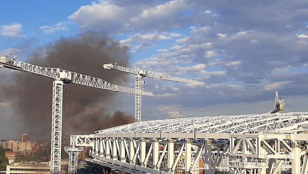 Incendio en el Santiago Bernabeú