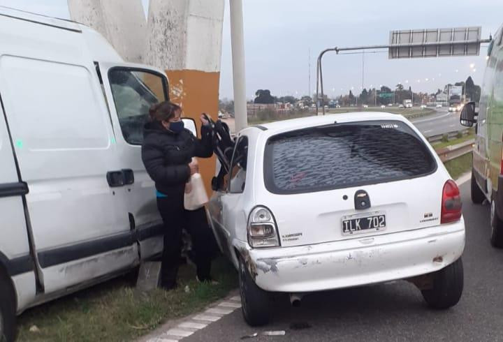 Choque en Panamericana, foto NA