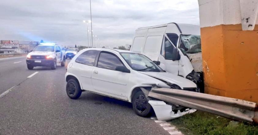 Choque en Panamericana, foto NA