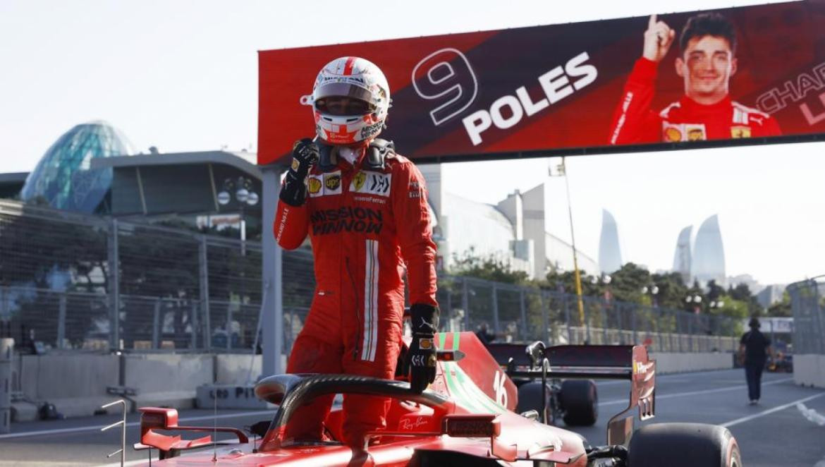 Leclerc voló en Bakú y se quedó con la pole position en la Fórmula 1