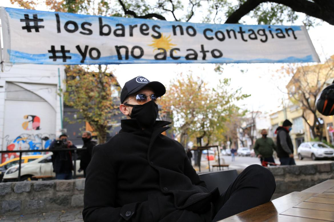 Protesta de gastronómicos en Plaza Serrano, AGENCIA NA