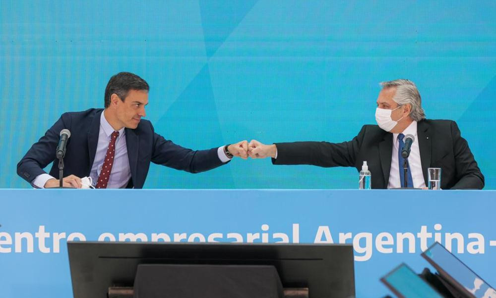 Alberto Fernández se reúne con Pedro Sánchez en Casa Rosada, Foto Presidencia	