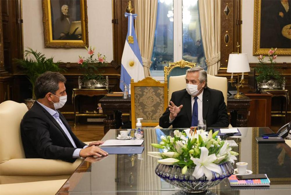 Sergio Massa y Alberto Fernández, reunión en Casa Rosada, foto Presidencia