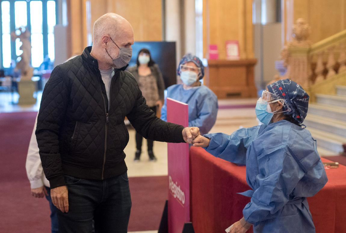 Horacio Rodríguez Larreta, Gobierno de la Ciudad de Buenos Aires, vacunación contra coronavirus, NA