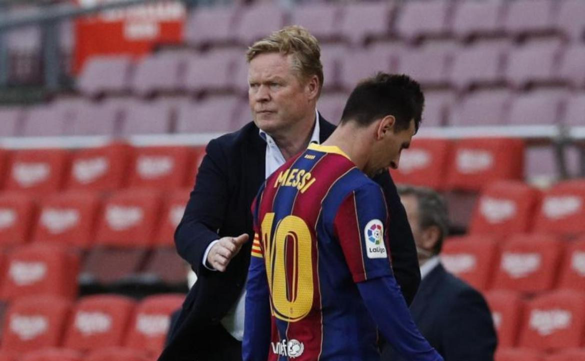 Ronald Koeman y Messi, Barcelona, Reuters