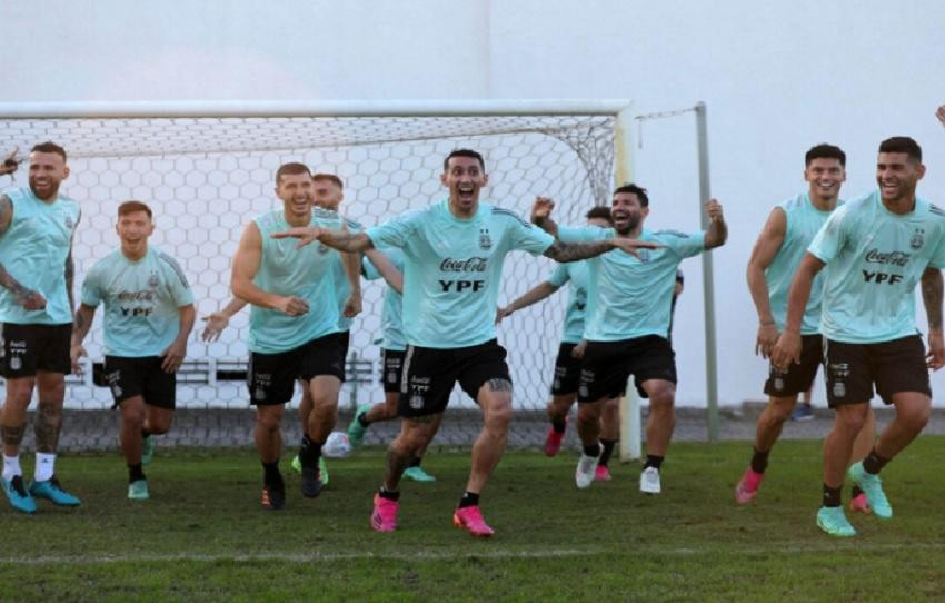 Último entrenamiento de la Selección Argentina antes de la final de la Copa América, NA