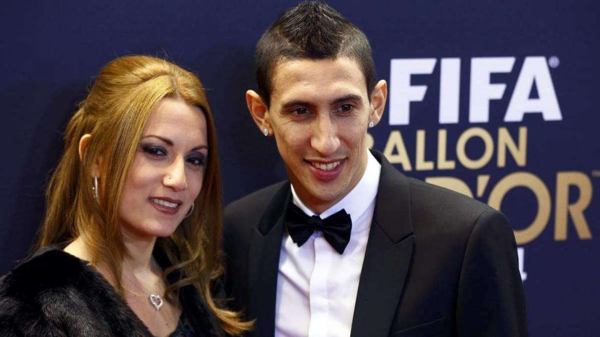 Ángel Di Maria junto a su esposa Jorgelina Cardoso