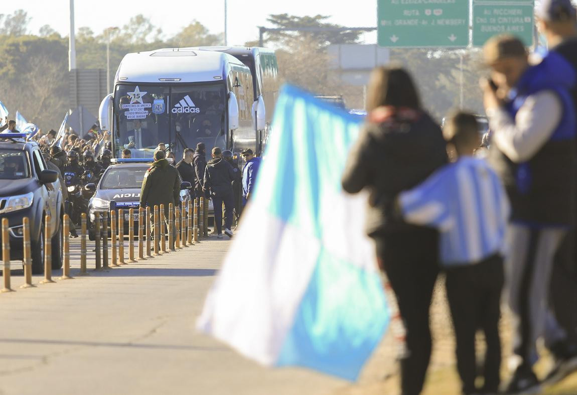 Llegada de la Selección Argentina, Copa América, NA