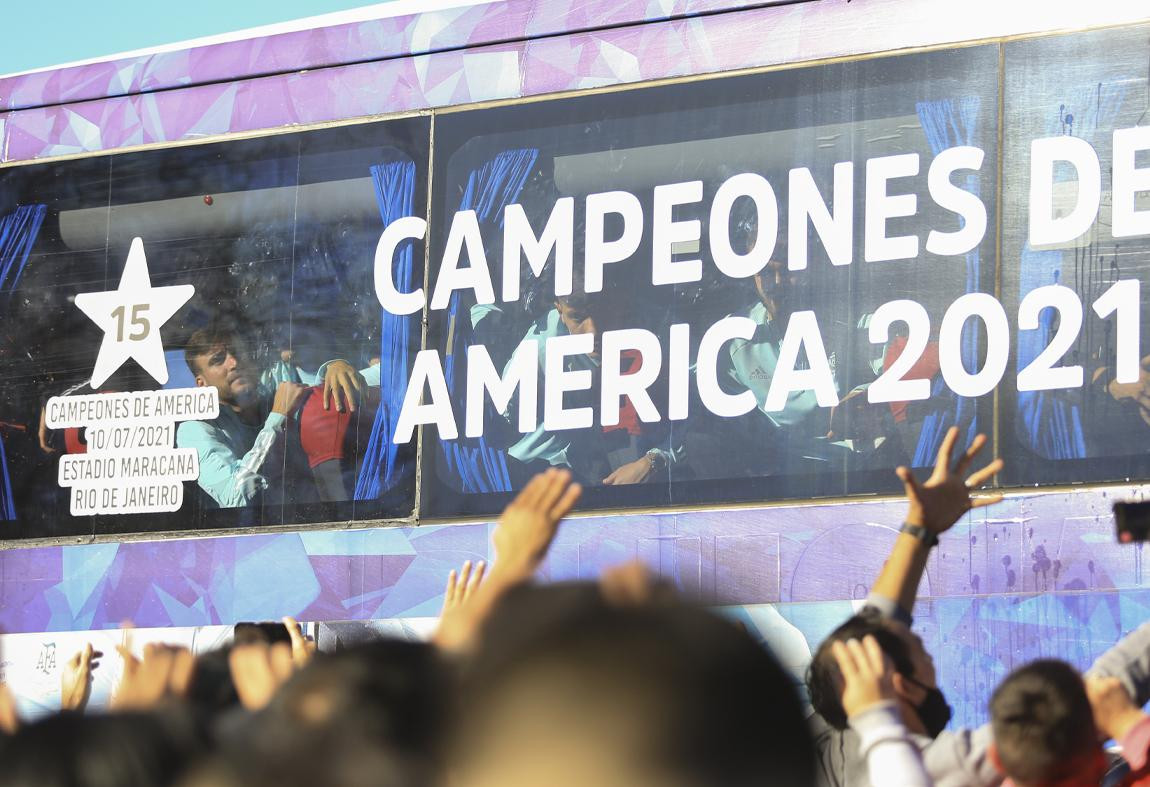 Llegada de la Selección Argentina, Copa América, NA