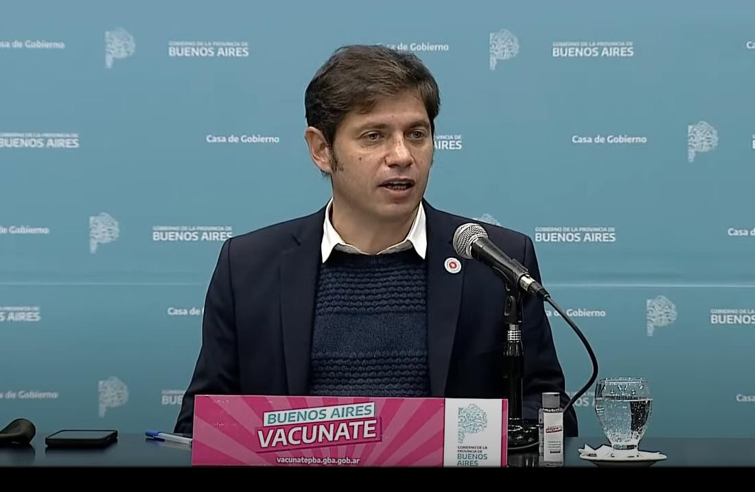 Axel Kicillof, gobernador de la provincia de Buenos Aires, Foto captura video Youtube