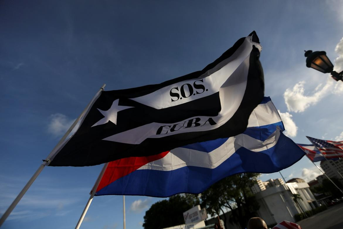 Protestas en Miami por la situación en Cuba. Reuters