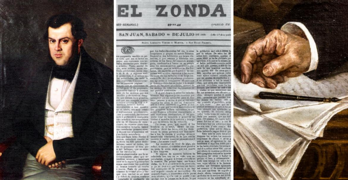 Domingo Sarmiento, El Zonda, periodismo