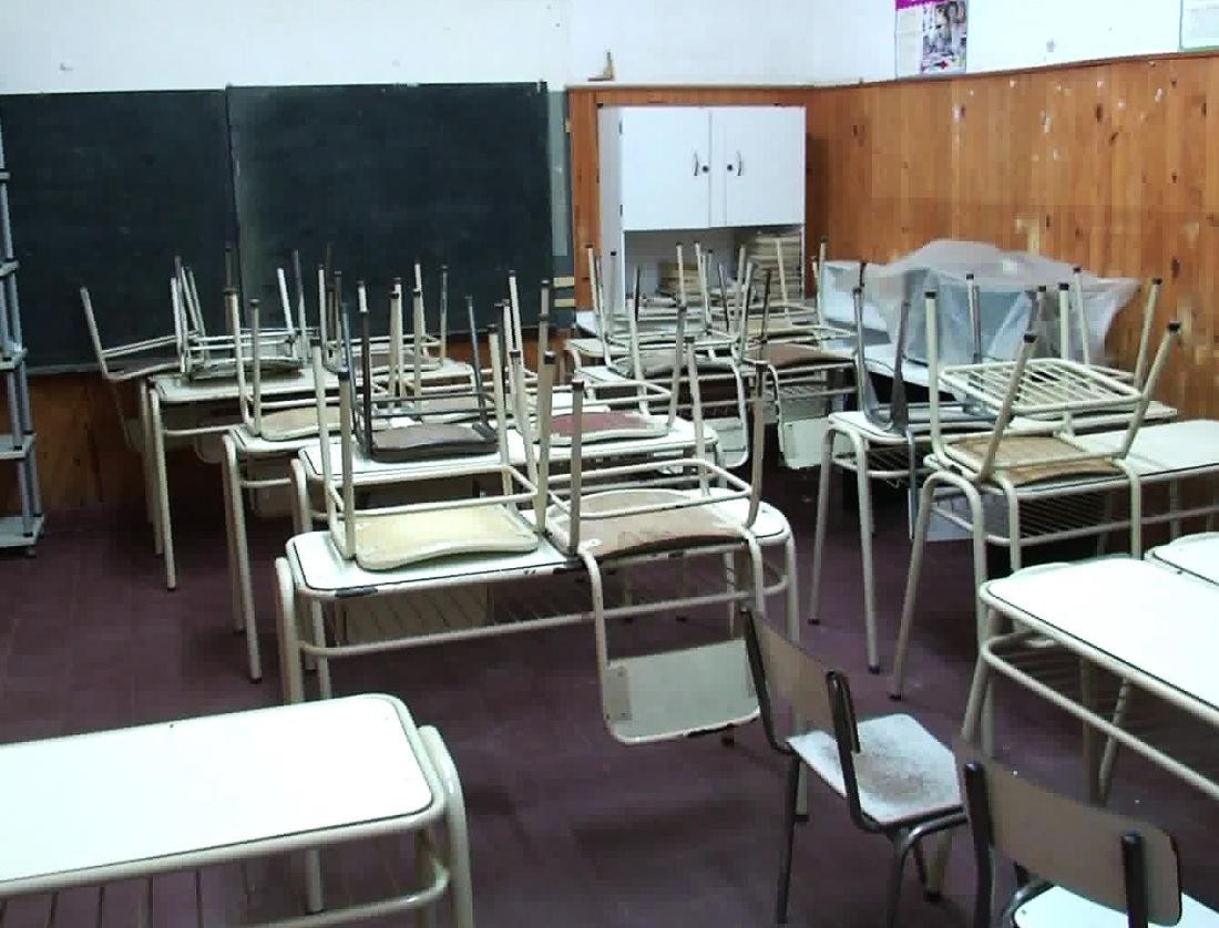 Paro docente, aula vacía