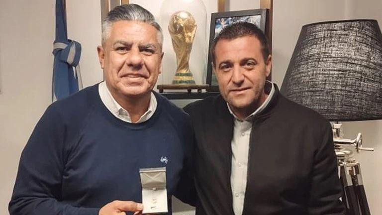 Pablo Toviggino junto a Claudio Chiqui Tapia, IG @chiquitapia