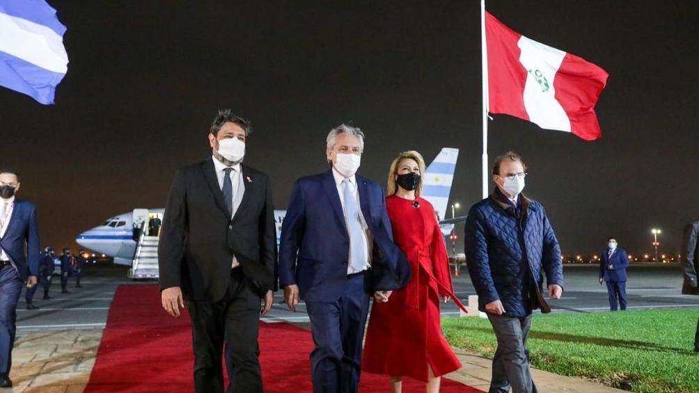 Alberto Fernández en Perú, foto presidencia