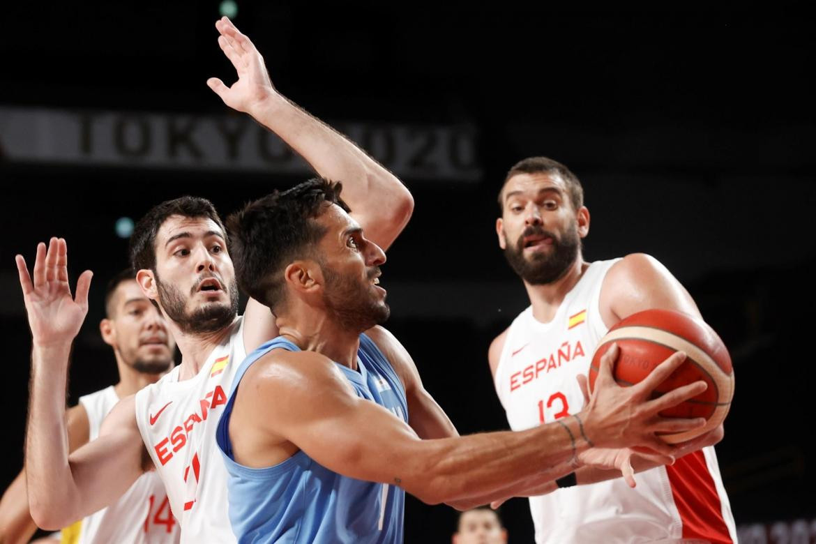 Argentina vs España, basquet, Olímpicos, EFE