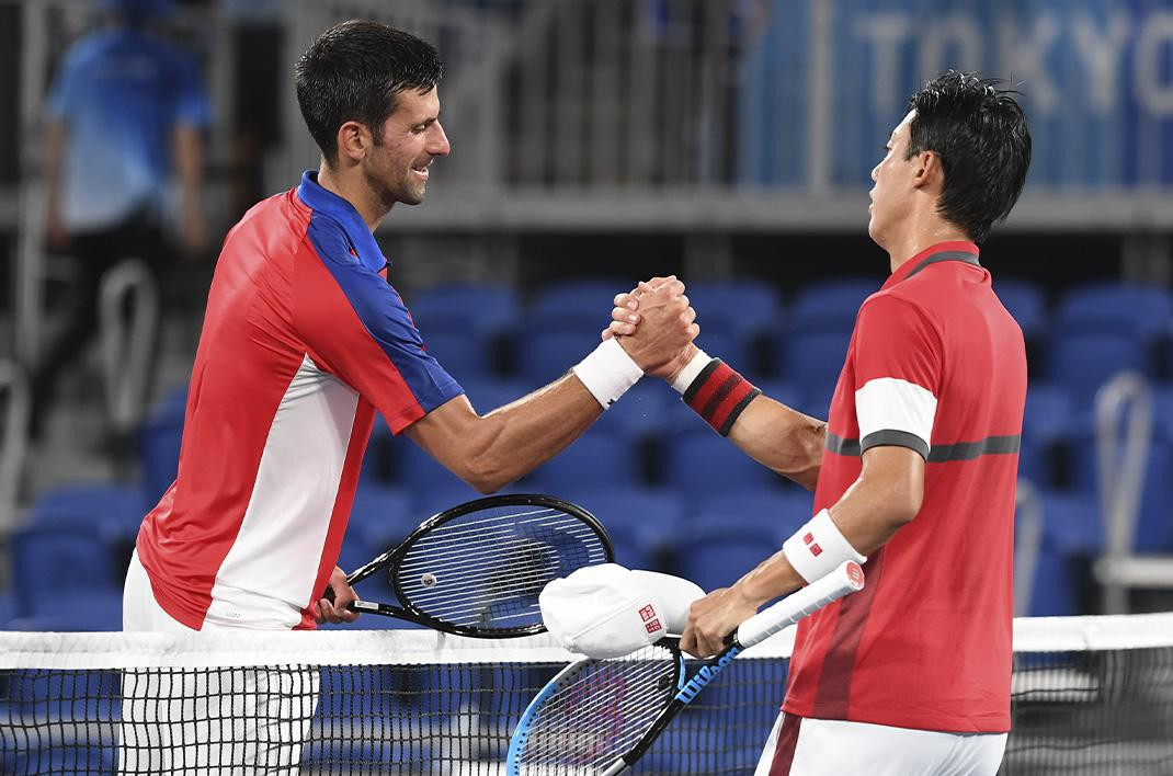 Novak Djokovic,  Kei Nishikori, tenis, Reuters