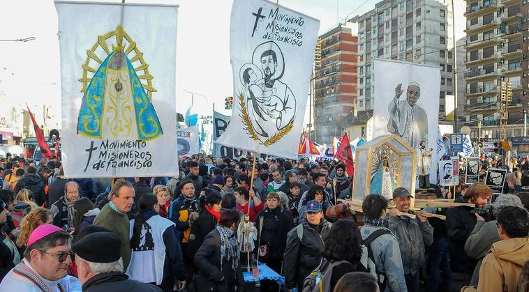 Movilización desde San Cayetano a Plaza de Mayo