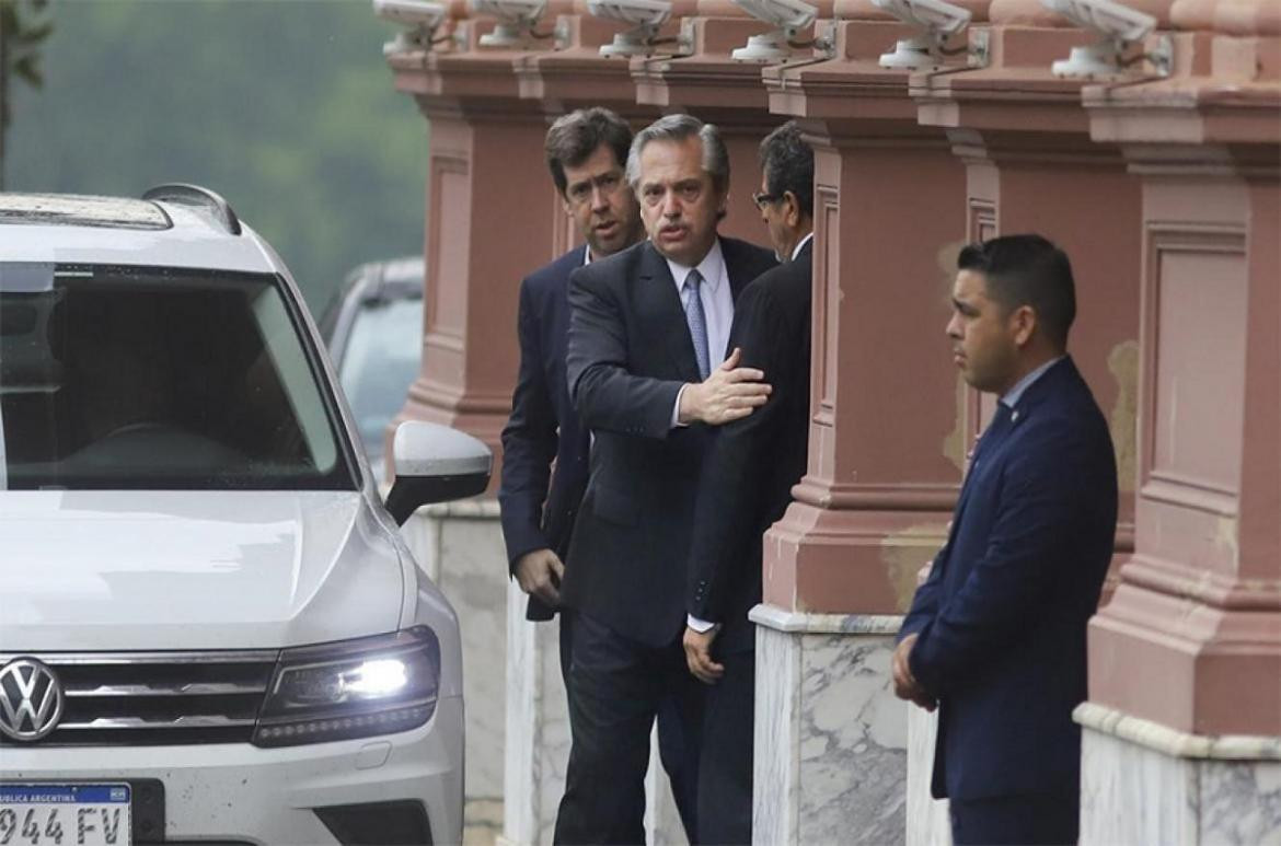 Alberto Fernández en la Casa Rosada.