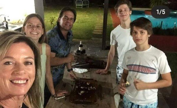 Luis Lacalle Pou, presidente de Uruguay y su familia