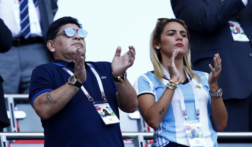 Rocío Oliva y Diego Maradona, foto NA