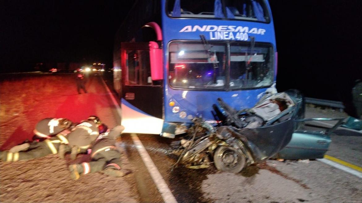 Accidente de auto en Potrerillos, Mendoza