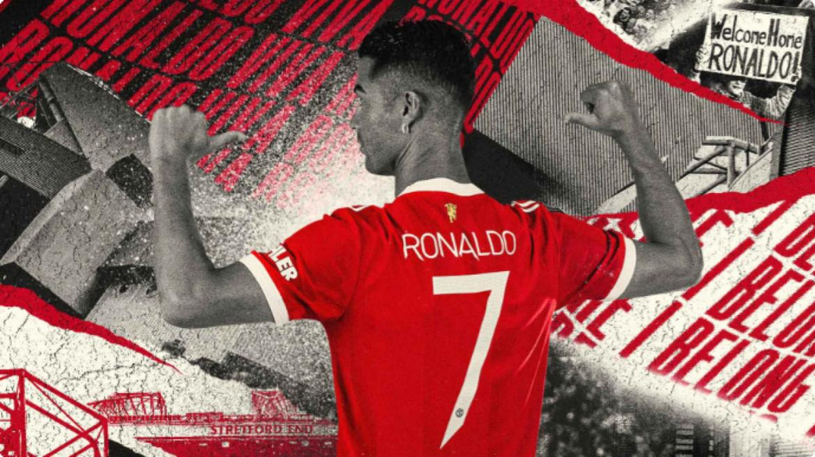 Cristiano Ronaldo con la camiseta 7 del Manchester United