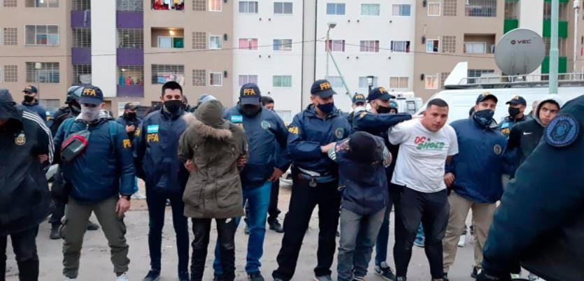 Banda narco detenida en Villa Lugano, NA