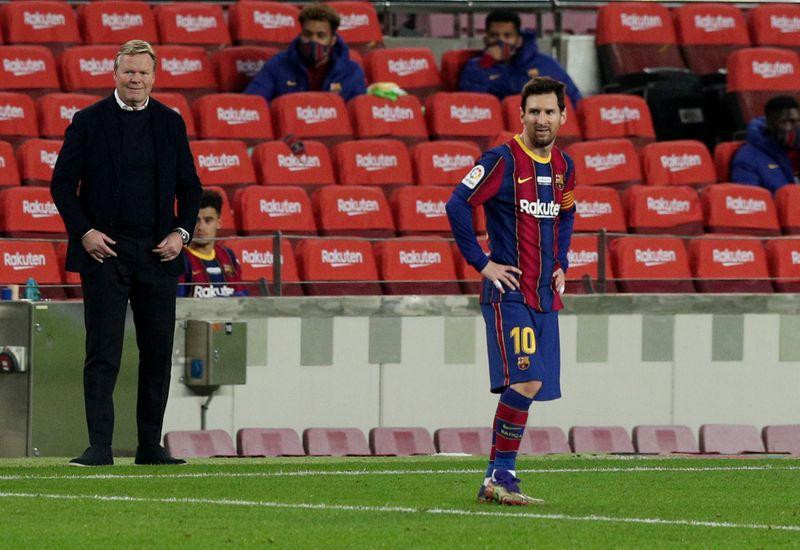 Ronald Koeman y Messi, Barcelona, Reuters