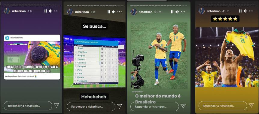 Richarlison, posteos en Instgram