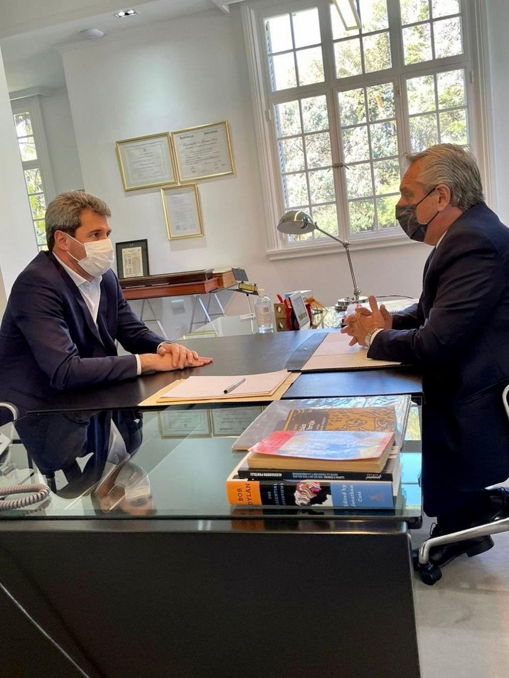 Alberto Fernández recibió al gobernador de San Juan, Sergio Uñac.