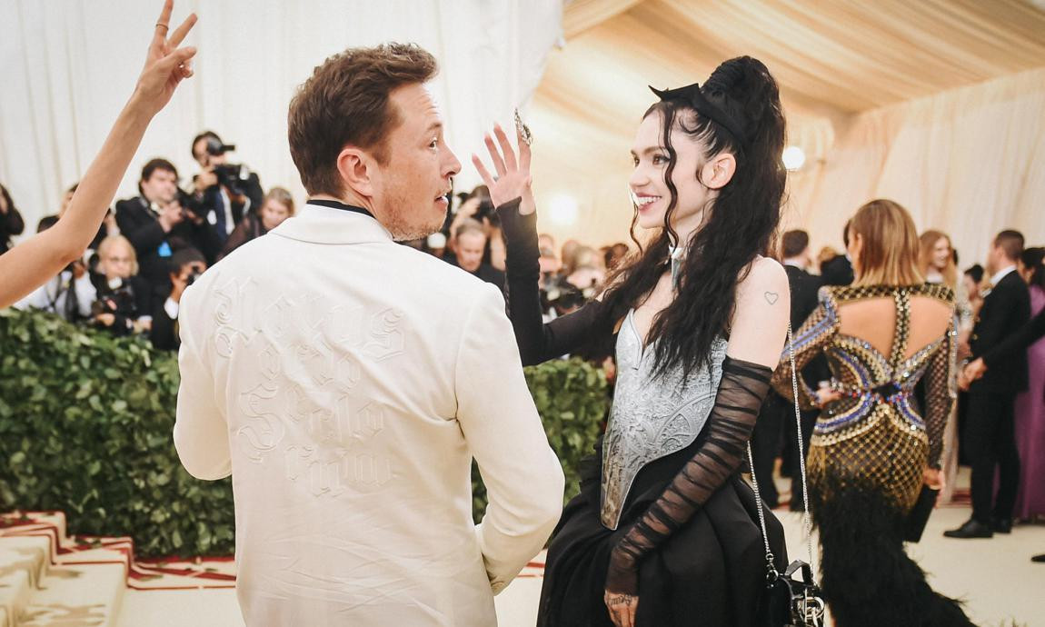 Elon Musk y Grimes en la Met Gala 2018