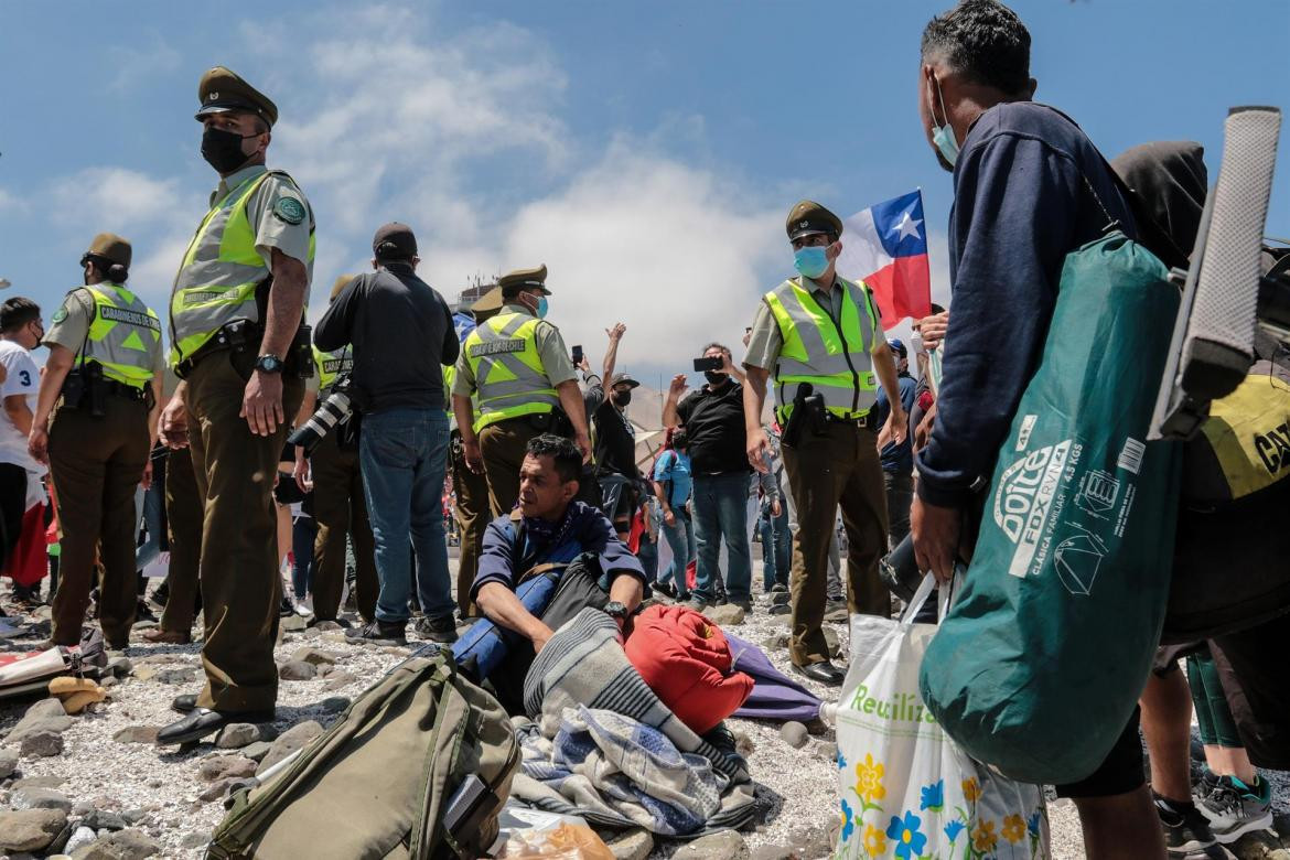 Disturbios en una marcha contra la migración irregular en el norte de Chile, EFE