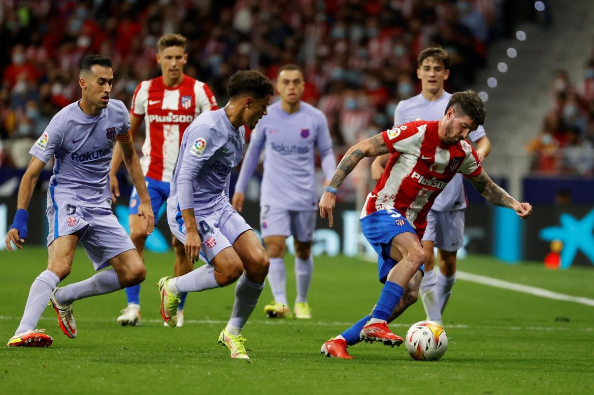 Atlético Madrid vs Barcelona, foto EFE