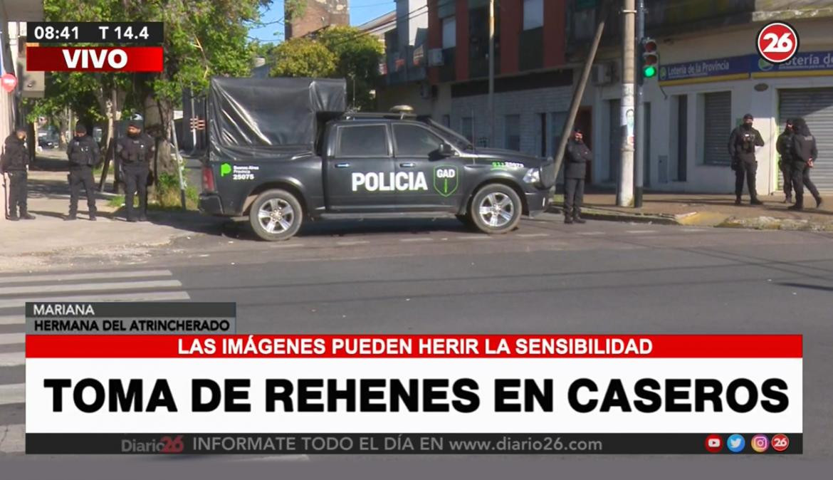 Toma de rehenes en Caseros, CANAL 26