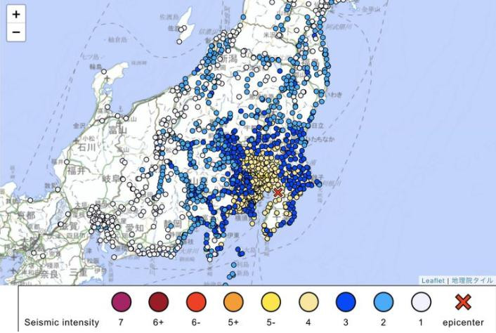 Un terremoto de magnitud 6,1 sacudió a Tokio 