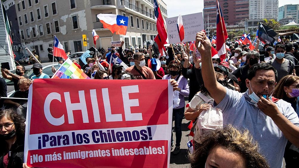 Marchas en Chile contra inmigración, EFE