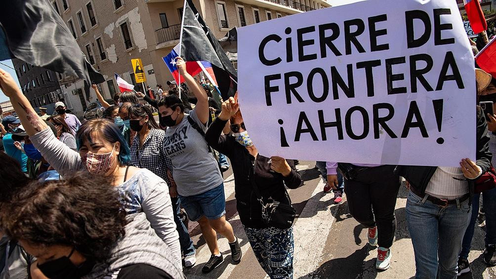 Marchas en Chile contra inmigración, EFE