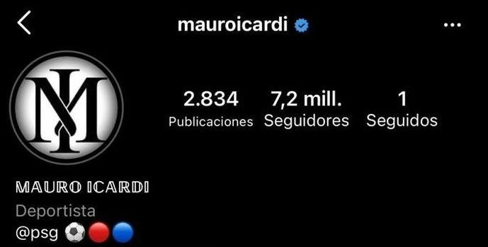 Perfil de Instgaram de Mauro Icardi