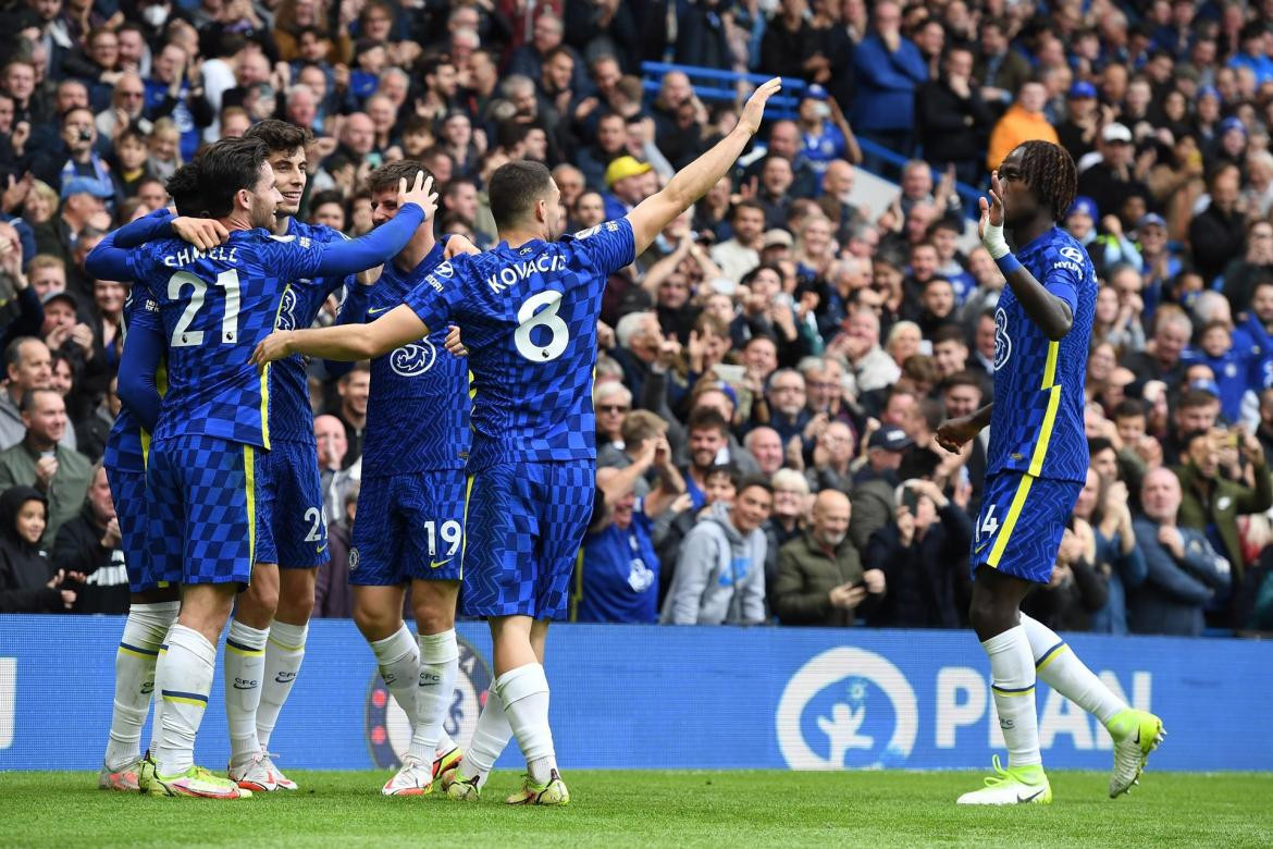 Festejo del Chelsea ante el Norwich por la Premier League, AGENCIA EFE