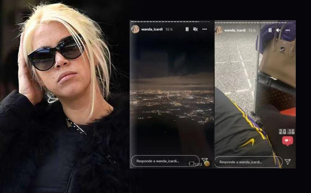 Wanda Nara, viaje a Milan, IG