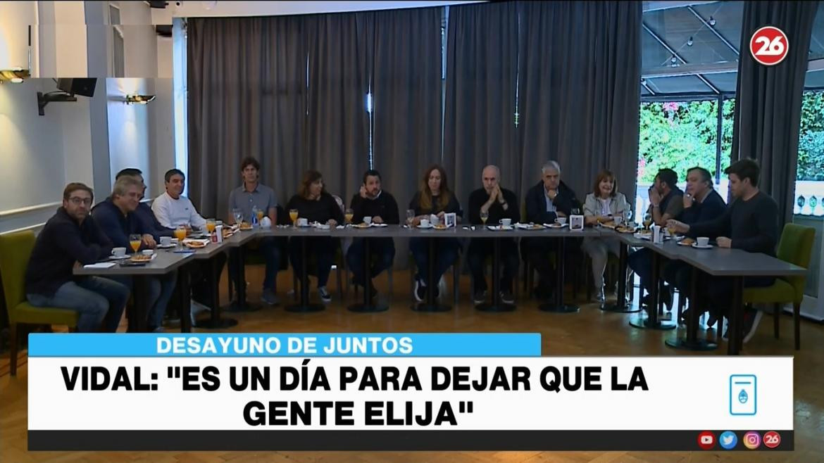 Desayuno Juntos por el Cambio , Canal 26	