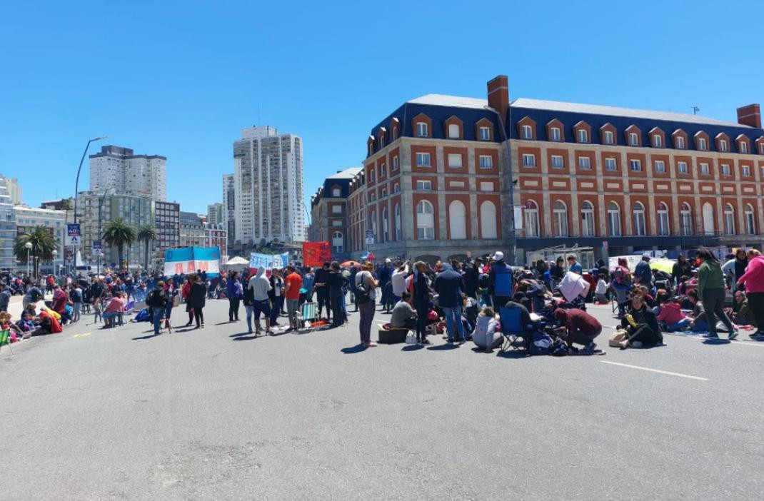 Piqueteros en Mar del Plata, NA