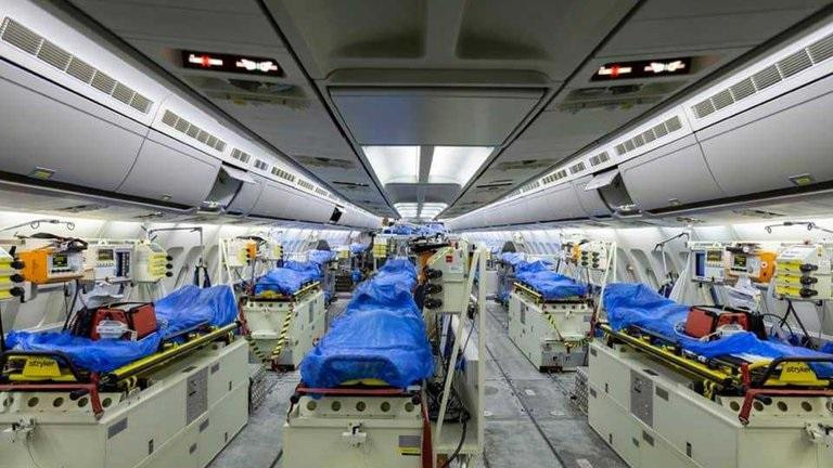 El avión es un Airbus A310 MedEvac, EFE