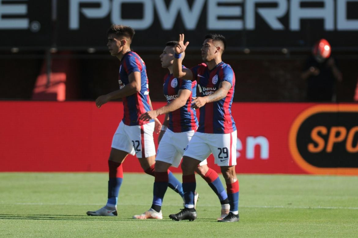 Festejo de San Lorenzo ante Sarmiento por la Liga Profesional de Fútbol