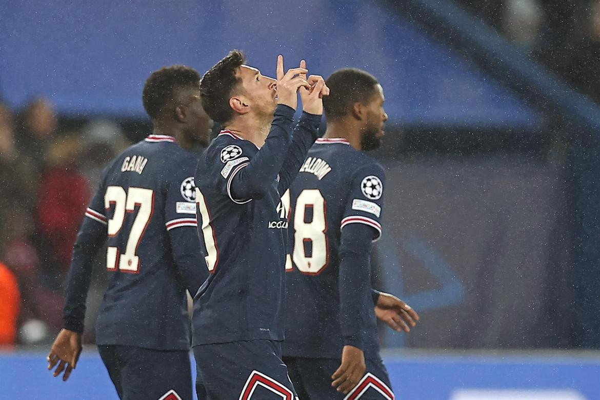 Festejo del PSG ante el Brujas por la Champions League, AGENCIA EFE