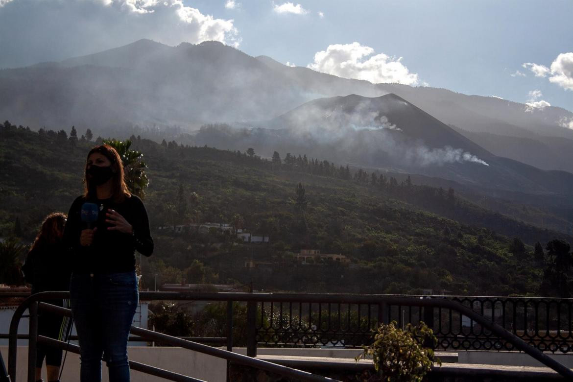 El volcán de La Palma amaneció sin signos de erupción. EFE.