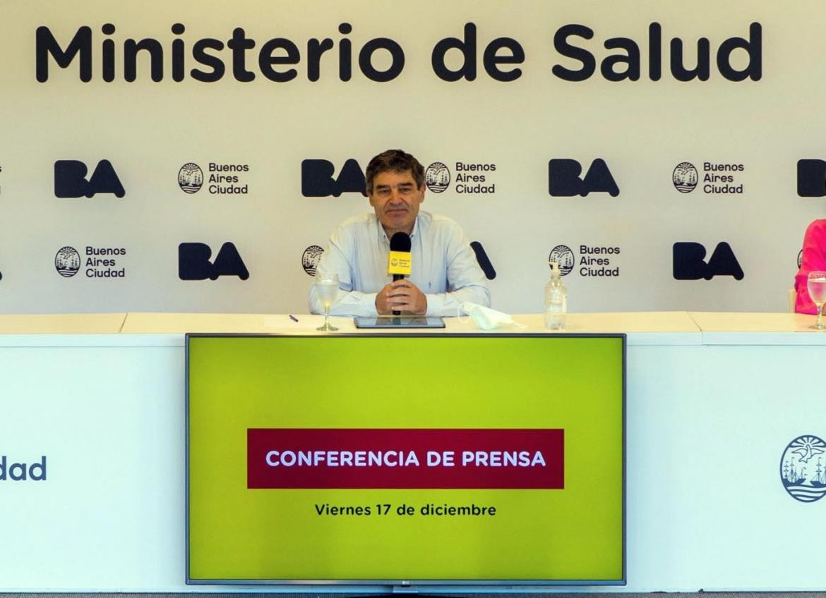 Fernán Quirós, ministro de Salud de la Ciudad, NA