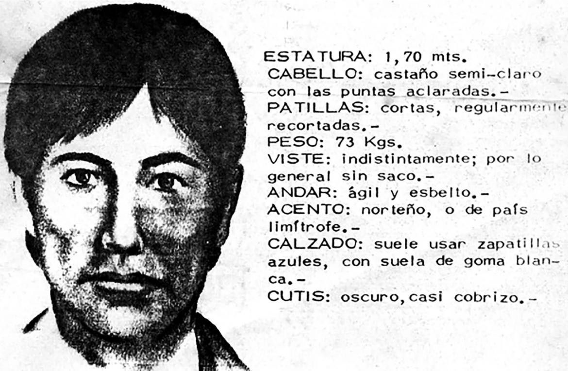 El identikit que brindó la policía bonaerense